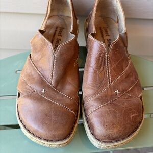 Josef Seibel Men's Tan Leather Slip-On Loafers